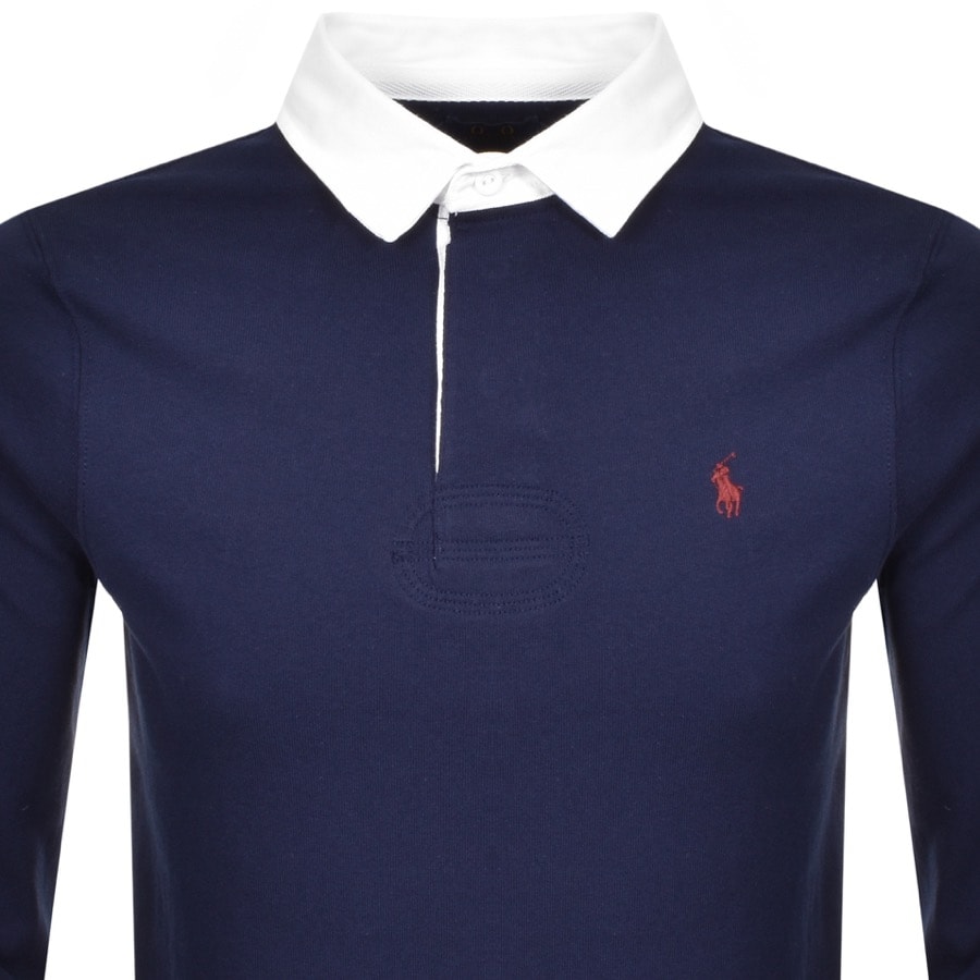 Alternative Image for ProductRalph Lauren Long Sleeved Polo T Shirt Navy2